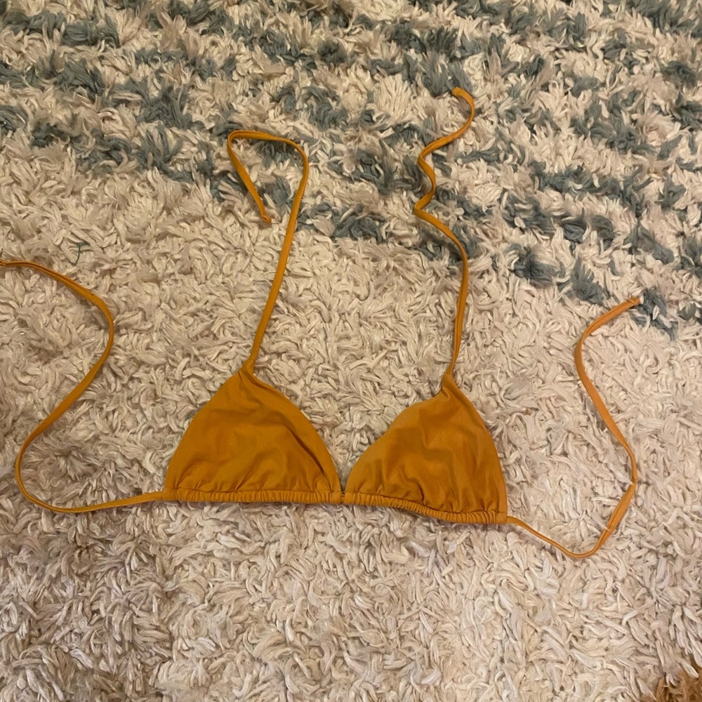 Mustard Yellow Triangle Bikini Top